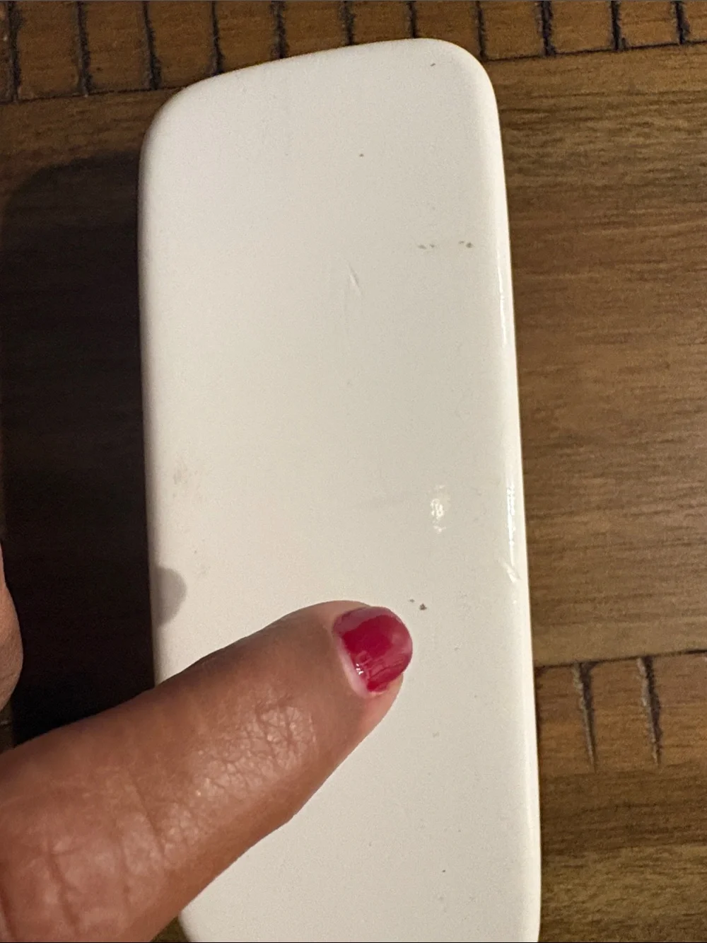Nine West Glossy White Hard Eyeglass Case